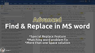 Advanced Find and Replace options in MS Word - Advanced find & replace Microsoft Word