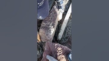 The process of building a stone wall-Goodtools and machinery make work easy!!