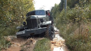 Soviet truck ZIL-157 overcomes hard off-road!!! by MNOGO TEHNIKI 18,294 views 3 years ago 10 minutes, 23 seconds