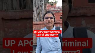 UP APO New Criminal Law से आए सवाल? #Shorts #UPAPO #APOExam #JudiciaryByPW