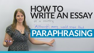 How to write a good essay: Paraphrasing the question(Do you sometimes struggle to begin writing an essay when taking an exam? Good news! There is an important writing skill that will help you improve your essay ..., 2016-09-13T03:32:23.000Z)