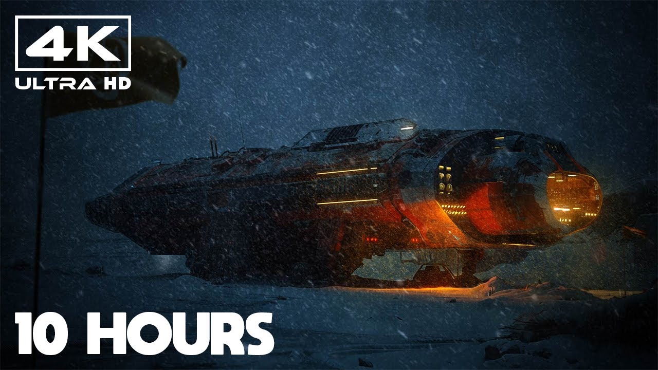 10-Hour BLIZZARD ❄️ Spaceship Rescue in Deadly Snowstorm 🌨️ Extreme Wind Sounds for Sleep & Focus 4K