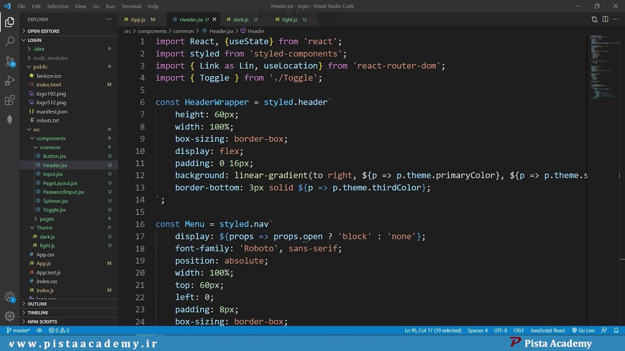 React Styled Component -  جلسه دهم