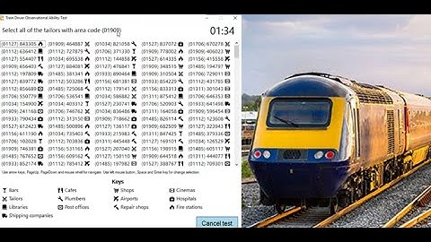Train Driver Observational Ability Test (Train Driver Recruitment)