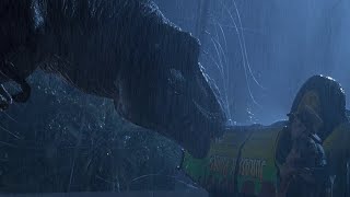 Тираннозавр Скидывает Машину Вниз - Парк Юрского Периода (1993)