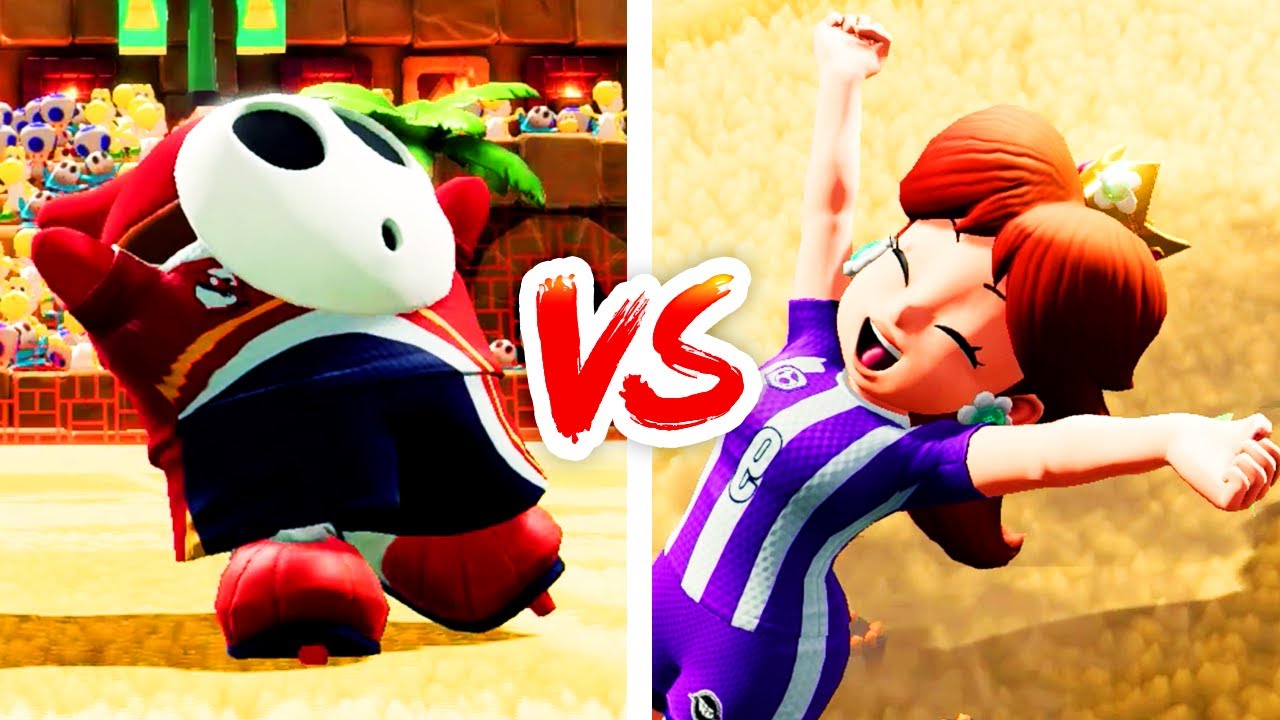 Mario Strikers Battle League - Shy Guy Vs. Daisy  (2 Players)