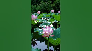 Better Than a Thousand Words: The Power of Meaningful Speech(Dhammapada 100-101) #scripture
