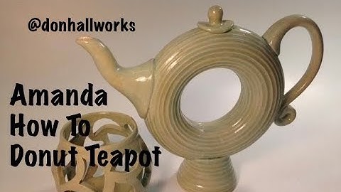 Pottery Wheel Ceramic Donut Teapot