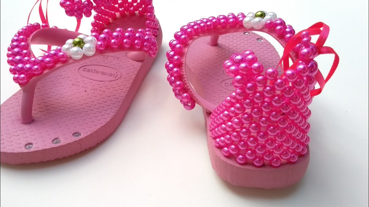 COMO COSTURAR O CALCANHAR DE PÉROLAS NO CHINELO SEM APARECER A LINHA / Ideal para iniciantes