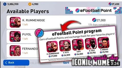 New Iconic Moment in eFootball Points Shop || Pes 2021 Mobile