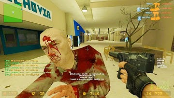 Counter Strike Source - Zombie Riot Mod online gameplay on Abandon Mall Map