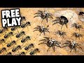 Conquering the SPIDER ARMY!  NEW Free Play Mode (Empires of the Undergrowth)