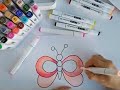 Adaxi arts how to draw a simple butterfly with markers