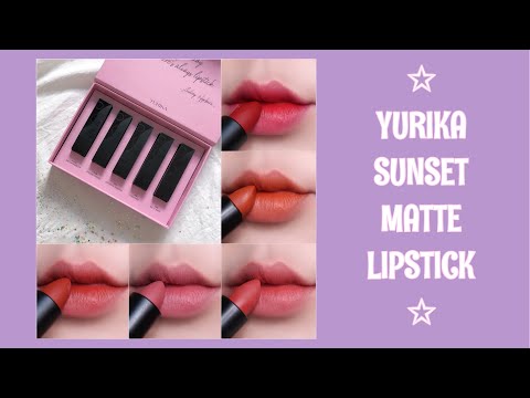 [SWATCH & REVIEW] SON THỎI LÌ SIÊU MỀM MÔI? YURIKA SUNSET MATTE LIPSTICK | kieuchinh2706