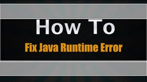 How To Fix Java Runtime Error||MINECRAFT||Tutorial||
