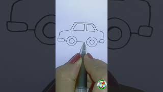 Drawing Guide For Kids✅ How to draw a Police Car🚓- Easy step by step drawing & colouring for kids.