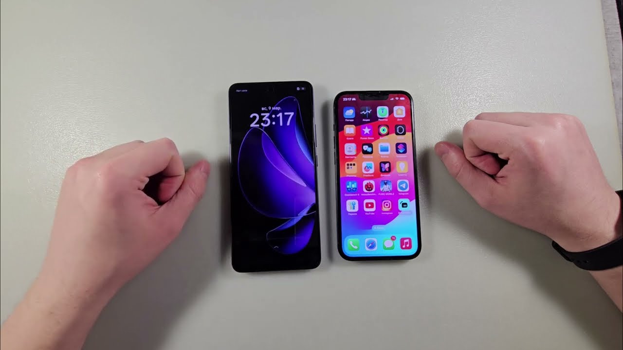 СРАВНЕНИЕ OPPO RENO 13 F vs iPhone 13 SPEED TEST