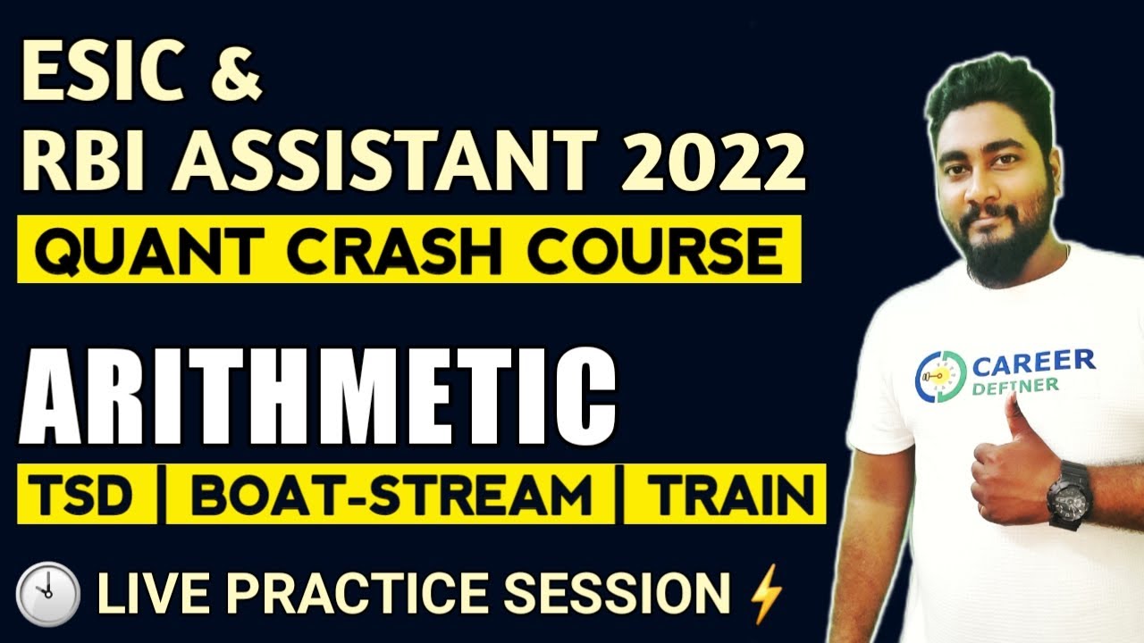 TSD, Boats & Stream, Trains || Arithmetic Shortcut Techniques || RBI Assistant 2022 || ESIC 2022