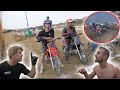 INSANE Pit Bike Race Ends With FIGHT!! *BROKEN ANKLE*