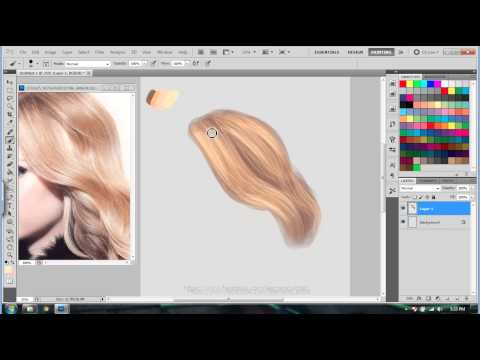 easy hair tutorial digital painting in photoshop