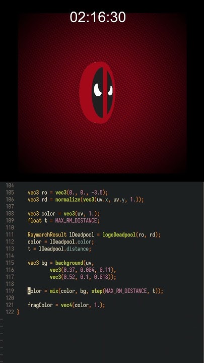 Drawing Deadpool with CODE! #shaders #codeart #gamedev - YouTube