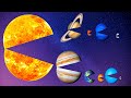 Funny planets compilation  funny planet comparison game  8 planets sizes