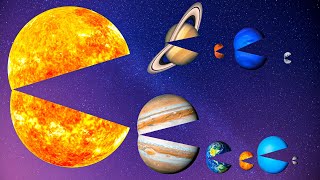 : Funny Planets COMPILATION | Funny Planet comparison Game | 8 Planets sizes