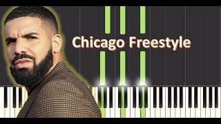 Chicago Freestlye Piano- Drake feat. Giveon (Piano Tutorial Synthesia)
