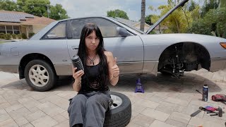 fixing up my silvia s13 | compression test, new tie rod boots, and manual driving