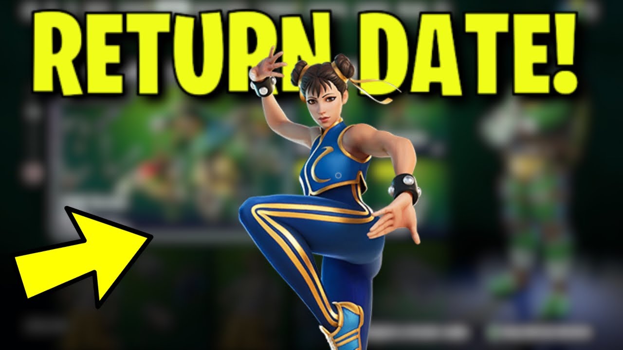 CHUN LI SKIN RETURN DATE in FORTNITE! (Street Fighter Bundle Coming to