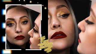 EASY &amp; Glittery NYE Party Makeup Look + My Goals for 2020! | JkissaMakeup