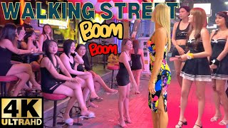 Pattaya Yürüyüş Caddesi Canlı Bir Gece Hayatı Deneyimi 4K