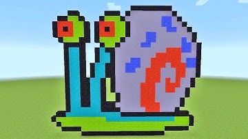 How To Build Gary from Spongebob Squarepants Pixel Art In Minecraft