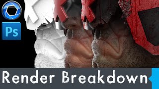 Dredd Character Render Breakdown - Keyshot and Photoshop