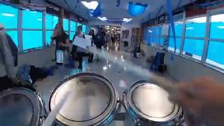 WillowBrook High School Drumline - Tenor Cam - Marching the halls - Homecoming Morning (9/27/19)