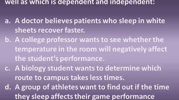 Scientific method part 1  Dependent vs  Independent variables