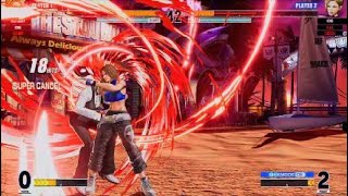 KOF15　チャンピオンvsチャンピオン　世界１位ブルーマリー　上手すぎる…３４HITコンボ　神マリー降臨