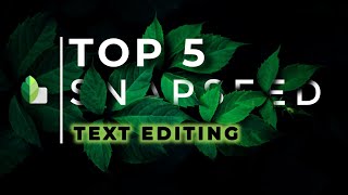 Top 5 Snapseed Text editing Tricks | How to Add Text behind Object | 3D Text Editing | SnapEdits screenshot 3