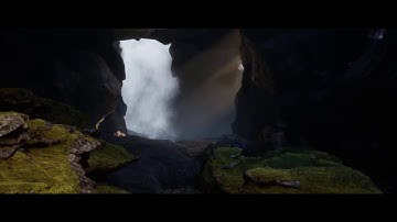 Unreal Engine 4- Waterfall in cave