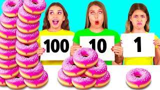 100 खाद्य परतें चुनौती | अद्भुत रसोई युक्तियाँ TeenTeam Challenge