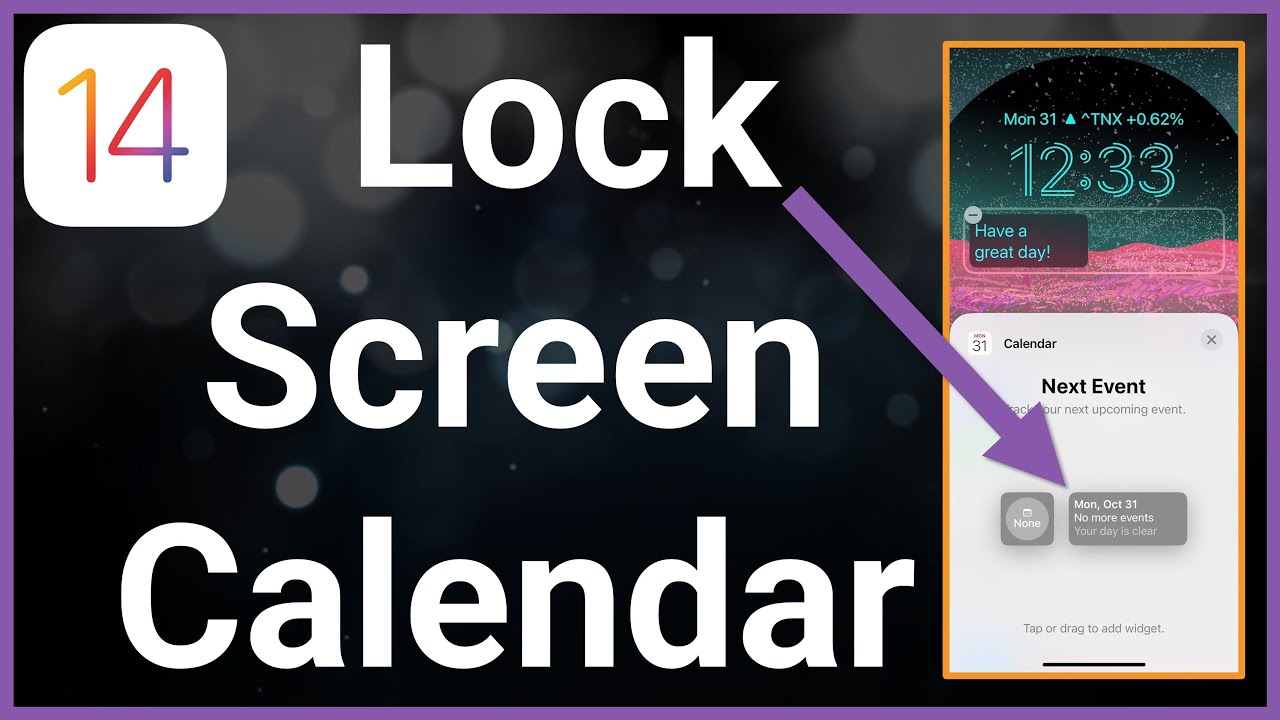 How To Add Calendar To iPhone Lock Screen YouTube