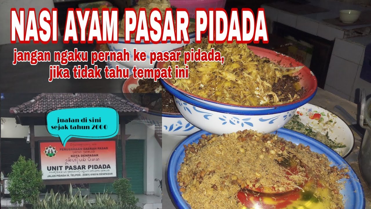 Nasi Ayam Pasar Pidada Salah Satu Makanan di Bali yg Enak | kuliner