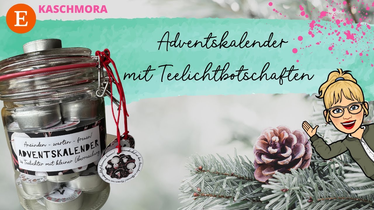 Adventskalender mit Teelichtbotschaften basteln