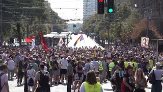 Thousands march in the Serbian capital against police violence