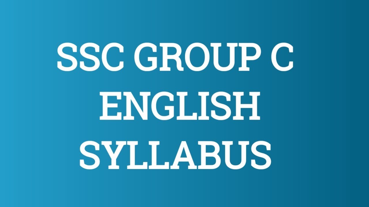 SSC Group C Complete English Syllabus l SSC Group C এর সম্পূর্ণ ইংরেজি সিলেবাস। @The English Safari.