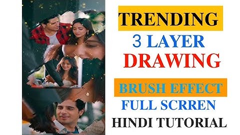 Trending 3 layer Drawing Brush Effect full screen status alight motion |3 layer status editing hindi