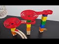 Marble Run Race ASMR ☆ HABA Slope, Dump Truck &amp; Garbage Truck