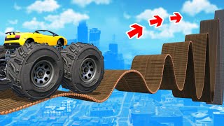 CARS vs LOG BRIDGE in GTA 5!