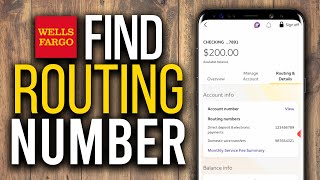 How to Find Routing Number on Wells Fargo App - 2024