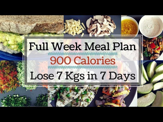 How To Lose Weight Fast 7 Kgs In 7 Days | 900 Calorie Diet/Meal Plan | Full  Week Indian Meal Plan - Youtube